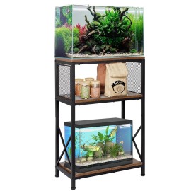 SwaaVee Aquarium Stand, 10 Gallon Fish Tank Stand with Storage, 3 Tier Metal ...