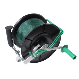 PK1 Electric Fence Polytape 5 Conductors 575 Feet Pre-Spooled on 3:1 Geared Reel