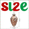 6 PCS Christmas Pinecone Glass Ornaments - Hanging Pine Cone