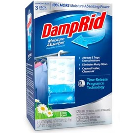 DampRid Hanging Bag Moisture Absorber for Closets, Pure Linen, 3 Pack, 16 oz. Each; Traps Excess Moisture for Fresher, Cleaner Air