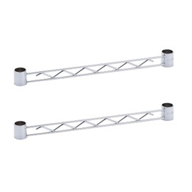 BA114C Basic Series Hanger Rail for 13.8 inches (350 mm), Chrome (2 Pieces)