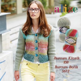 Alize 5 x 100 g Burcum Klasik Classic Turkish Premium Wool, 100% Acrylic Hand Knitting Yarn, Plain | Yarn, Baby Wool, Knitting Yarn for Crochet, Knitting (Dark Pink 178)