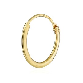 NKlaus Single Earring Real Gold 333 – Men's Creole Earrings Real Gold – Earrings for Men – 8 Carat, Yellow Gold, No Gemstone