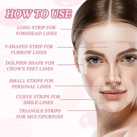 Anti-Wrinkle Plaster Face Tape Against Wrinkles Anti Wrinkle Patches Face Tape Against Wrinkles, Mild Formula, Deep Nourishing, Whitening Fine Skin Lines, Rejuvenating Skin, for All Skin Types