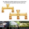 Heavy Duty Brass 3-Way Garden Hose Splitter with Metal Shutoff