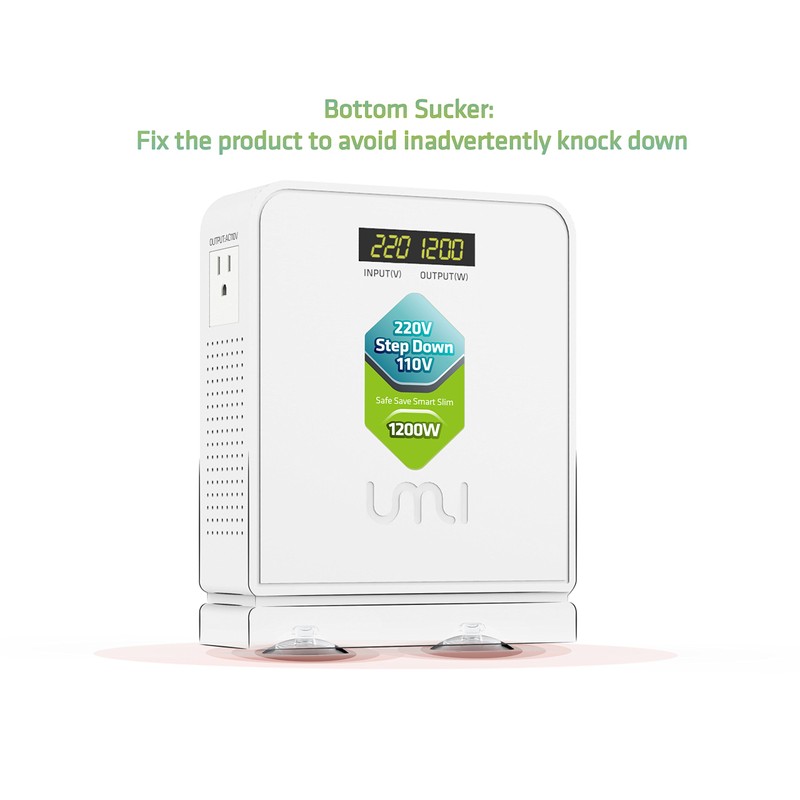 UMI 220V to 110V Step Down Voltage Converter 1200Watts Continuous