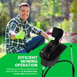 BlueStars 946-05098C Throttle Choke Cable - for Cub Cadet Throttle/Choke Cable XT1-LT46 LT50 GT50 GT54 ST54 XT2-LT54 LX46 GX54 - Replaces 946-05098A 946-05098B 746-05098A 746-05098C Lawn Tractor