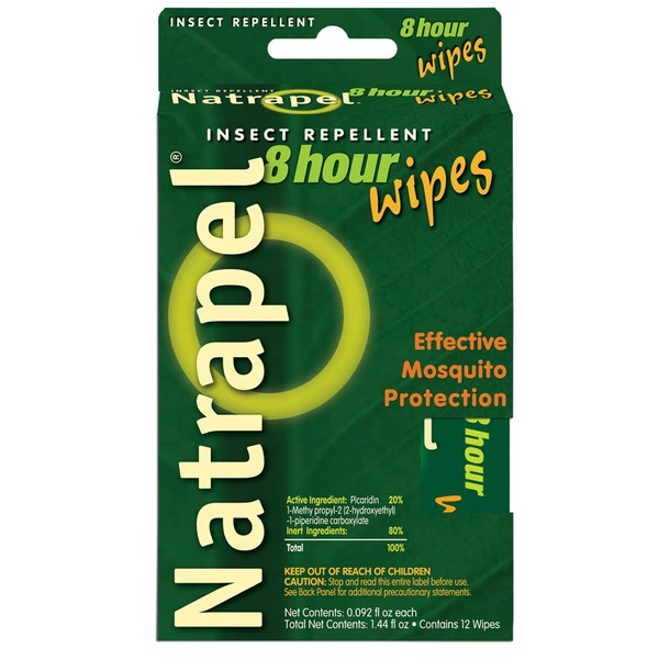 Adventure Medical Kits/Tender Corporation Natrapel, 8 Hour deet free repellent 12 pack wipes (Pack of 2)
