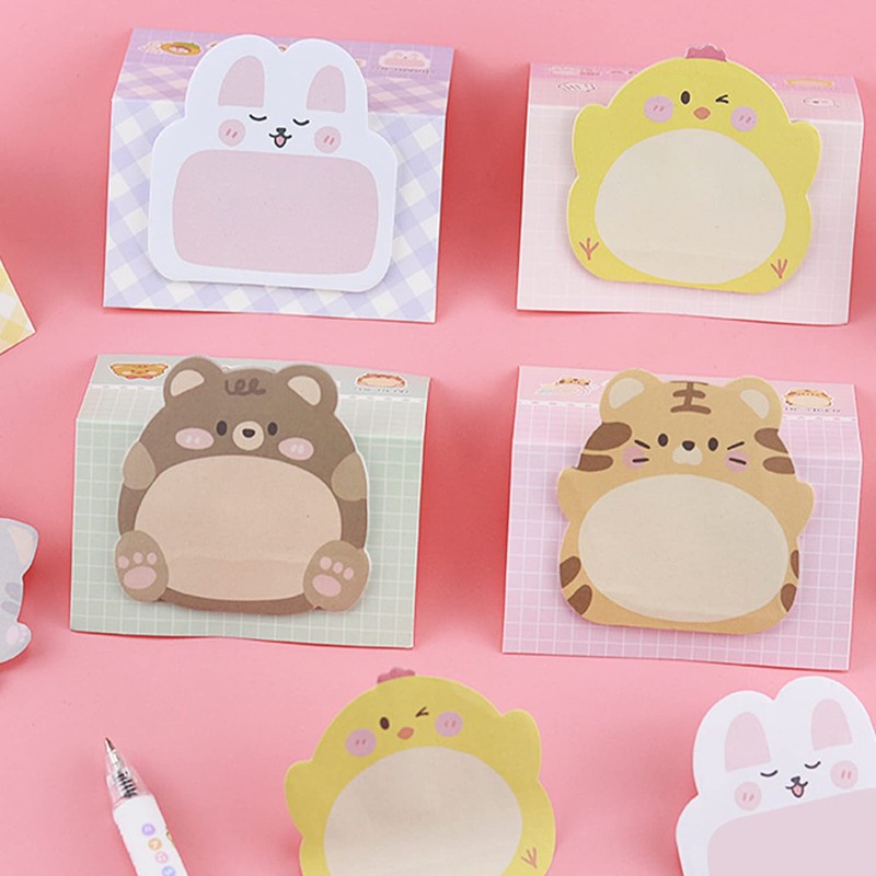 210 Cartoon Animal Sticky Notes, Cute and Cute Cartoon Animal