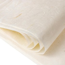 Prudiut 60 Sheets Mulberry Paper Rice Paper Handmade Decoupage Paper Rice Paper for Writing Drawing Scrapbooking and DIY Art Craft Cream