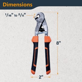 POWERTEC Parrot Head Tile Nippers for Glass, Ceramic, Porcelain, and Mosaic, Ergonomic Soft Grip, Heavy Duty Blades Cuts and Trim Tile Up to 2/5” Thick (71902) 1 Pack