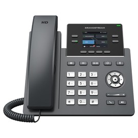 Grandstream GRP2612G IP Phone | 4 Lines, 4 SIP Accounts | 2.4-Inch Color Display | Dual-Port Gigabit Ethernet with Integrated PoE