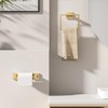 FORIOUS Brushed Gold Toilet Paper Holder Set, Pivoting Toilet Paper