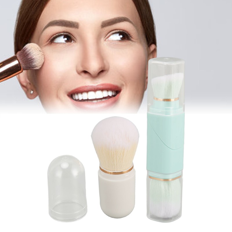 Capsule Makeup Brush Double Ended Telescopic Powder Brush Travel Size