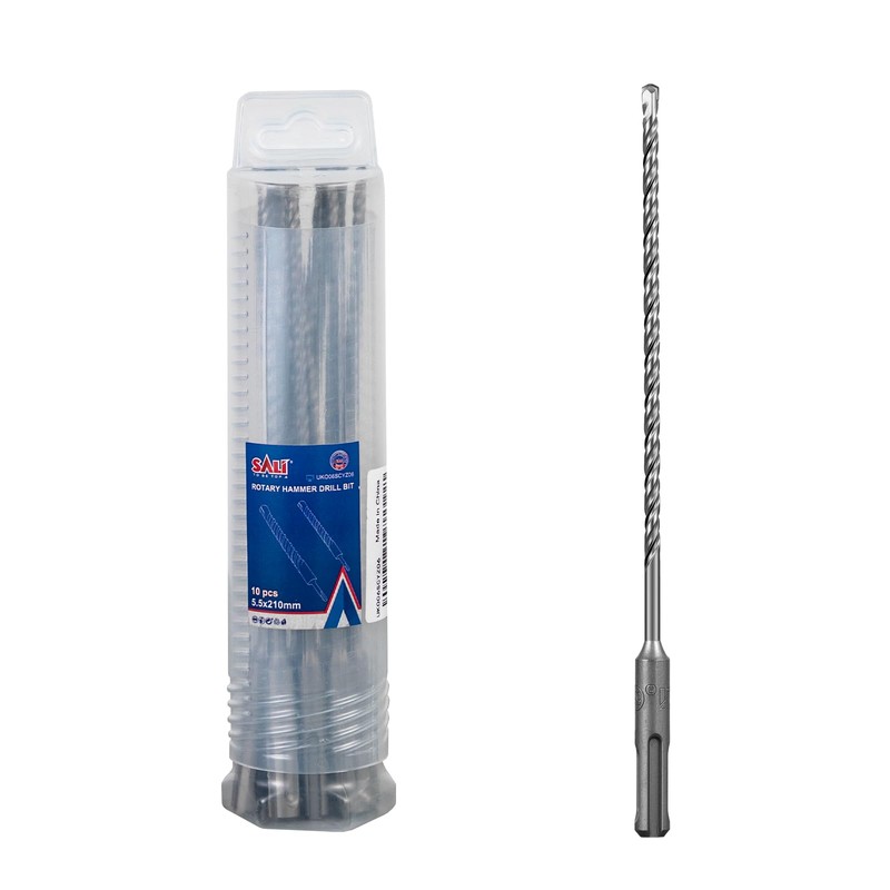 SALI 10PCS SDS Plus Rotary Hammer Drill Bit Kit -