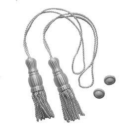 2-Pack Roller Window Shade HOURGLASS WHITE TASSELS with Screw Buttons