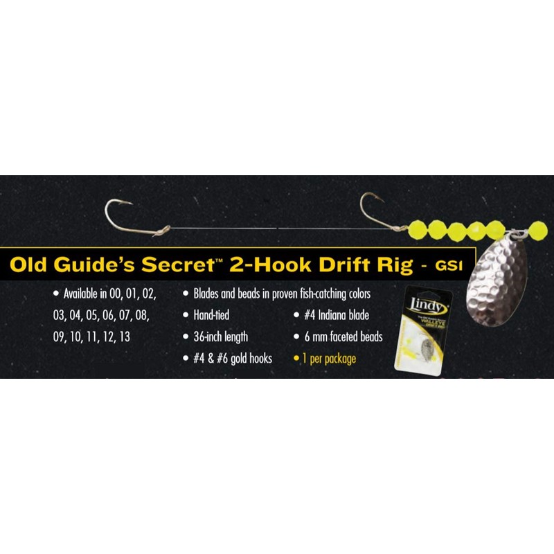 Lindy Old Guide's Secret Drift Rigs - Chartreuse/Lime
