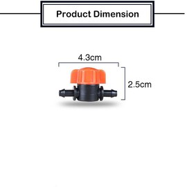 UCLEVER 20pcs 1/4 Inch Barb Shut-Off Valve Universal Drip Irrigation Tubing Coupling Valve