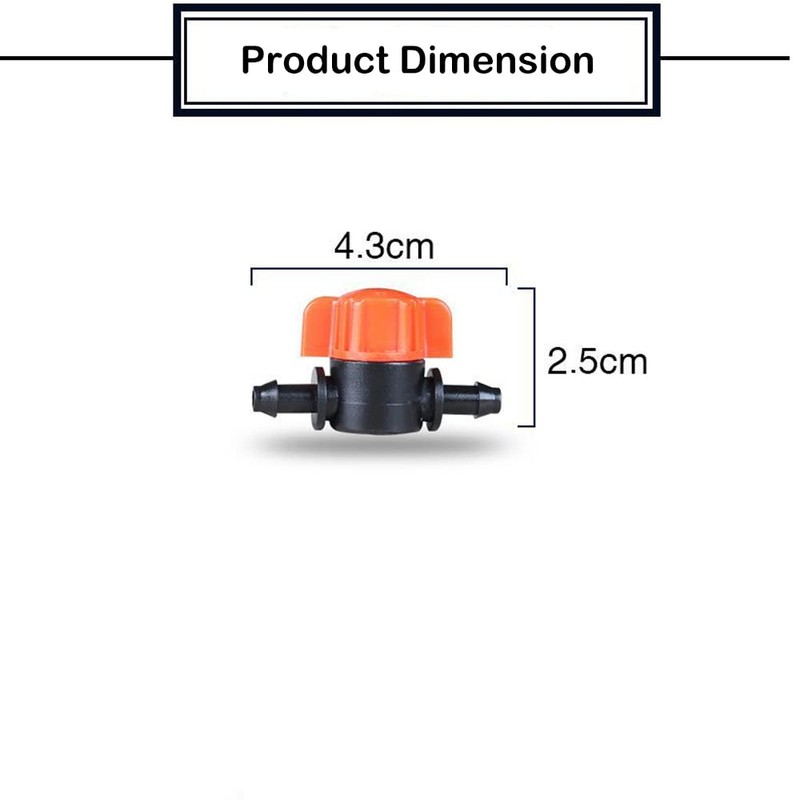 UCLEVER 20pcs 1/4 Inch Barb Shut-Off Valve Universal Drip Irrigation