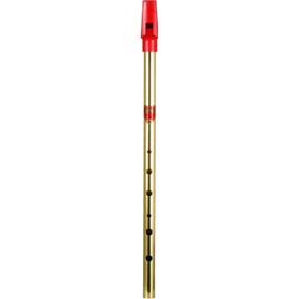 Flageolet whistle, Gold, Red (6578)