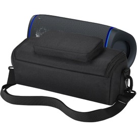 Portable Carrying Case for Sony SRS-XB43 Speaker -Travel Bag with Extra Pockets for Charger, Cables & Accessories, Durable Shoulder Strap for Outdoor, Party, Beach