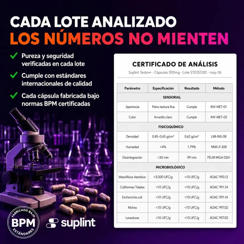 Testo Suplemento Hombre Ácido Aspártico Fenogreco Arginina Zinc Vegano Gluten