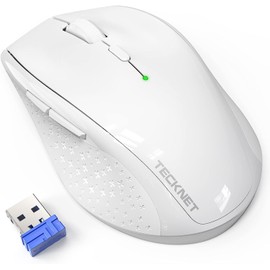 TECKNET Kabellose Maus, 4800 DPI 2.4G Optical Business Funkmaus 6 Einstellbare DPI Wireless Maus mit Nano Empfänger Drahtlose Mäuse für PC Laptop Windows MacBook Linux Büro Zuhause