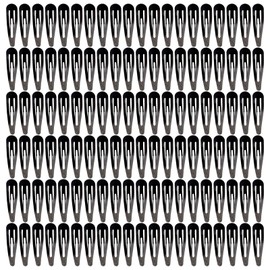YAOKUA 120PCS Black snap hair clips,2 inch hair barrettes for toddler girls,no-slip metal snap hair clips for women。