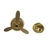 Kiola Designs Gold Toned Airplane Propeller Lapel Pin