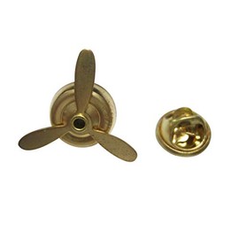 Kiola Designs Gold Toned Airplane Propeller Lapel Pin