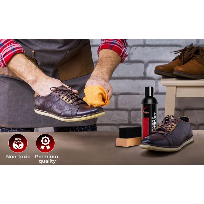 Kikx Cleaner 8oz Bottle Kit for Shoes, Fabrics, Accessories. All-natural.