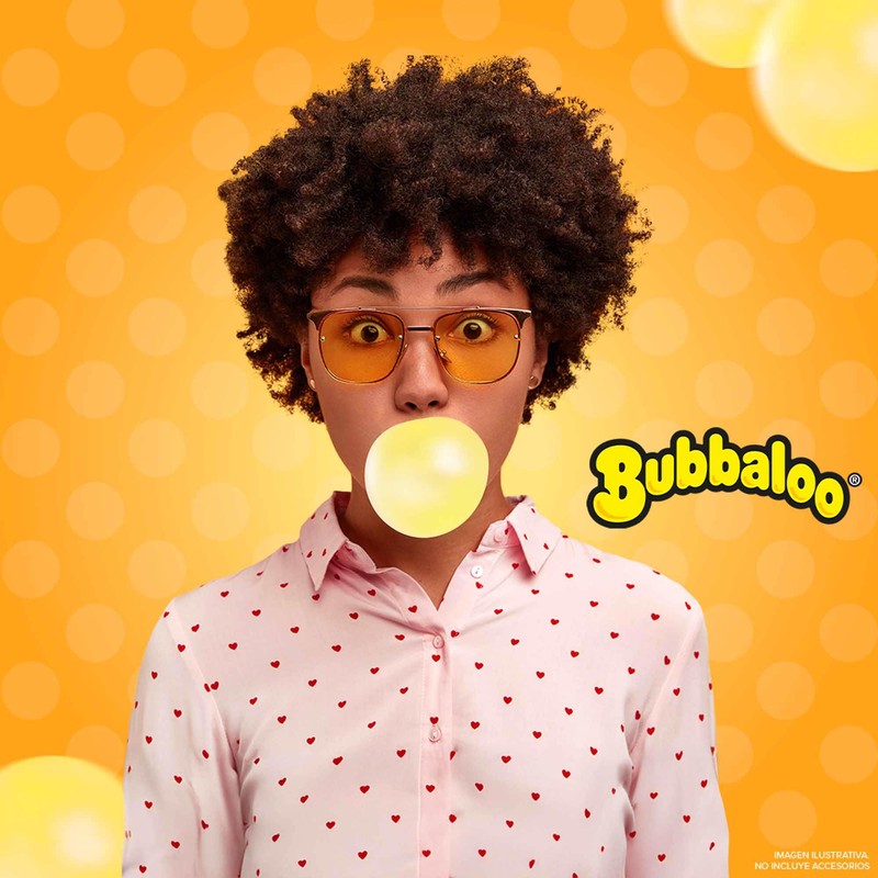 Bubbaloo Adams- goma de mascar 47 pz- sabores varios (Platano,