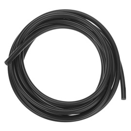 M METERXITY Silicone Tubing, 5/32"(4mm) ID x 9/32"(7mm) OD Silicone Rubber Vacuum Tube, 11ft(3.5 M) High Temp Water Air Hose Pipe for Pump/Liquid Transfer/Home Brewing/Winemaking [Black]