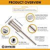 Preamer 6pcs 1/8" Shank Arbor Cut-Off Wheel HSS Mandrel Holder