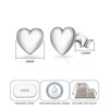 Philip Jones Sterling Silver Rounded Heart Earrings