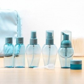 Travel Cosmetic Empty Pump Bottles and Cream Dispensing Tools Set 2ea