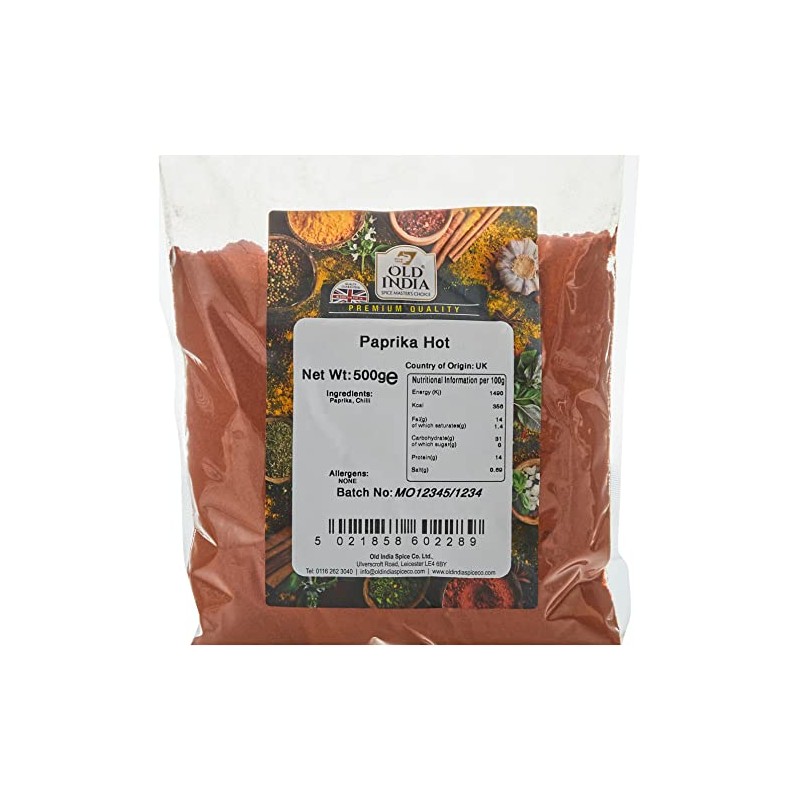 Old India Paprika Hot 500g