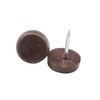 ZAYI 18mm Nylon Glide with Nail Brown Furniture Sofa Feet
