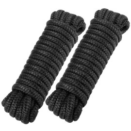 Moclear Premium Marine-Grade Dock Lines - 2 Pack 1/2" x 25' Strength-Tested Double Braided Nylon Boat Ropes with 12" Security Loops | Heavy-Duty Docking & Mooring Rope