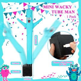 Poen Wacky Waving Inflatable Tube Guy for Kids Gag Gift Mini Inflatable Tube Man with Blower Birthday Desktop Office Pranks Dancing Blow up Man for Party Decor(Miser)