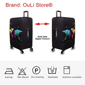 OuLi Store® Travel Luggage Cover Fit for 18-32 Inch Luggage Travel Luggage Protective Covers Suitcase Cover Elastic Dustproof Travel Accessories (Color 5, XL-(29-32 inch Luggage))