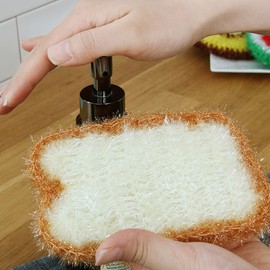 유하우스 난달라 샌드위치 2겹 아크릴수세미, 4개입, 1세트 Yuhouse Nandala Sandwich 2-Layer Acrylic Scrubber, 4 Pieces, 1 Set