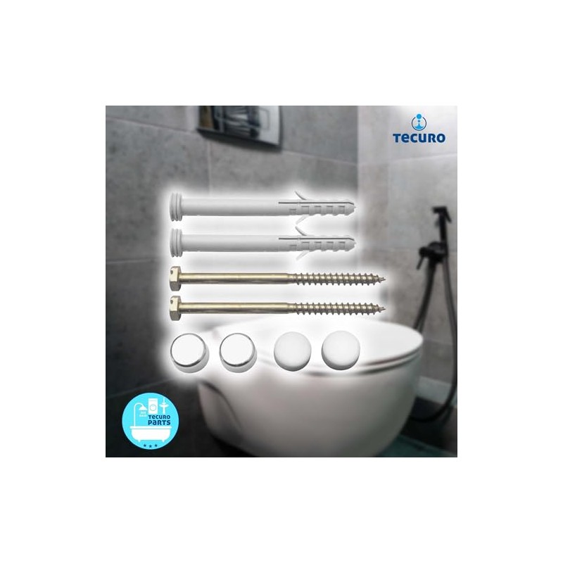 tecuro -436785 Toilet Mounting Set 6 x 85 mm with