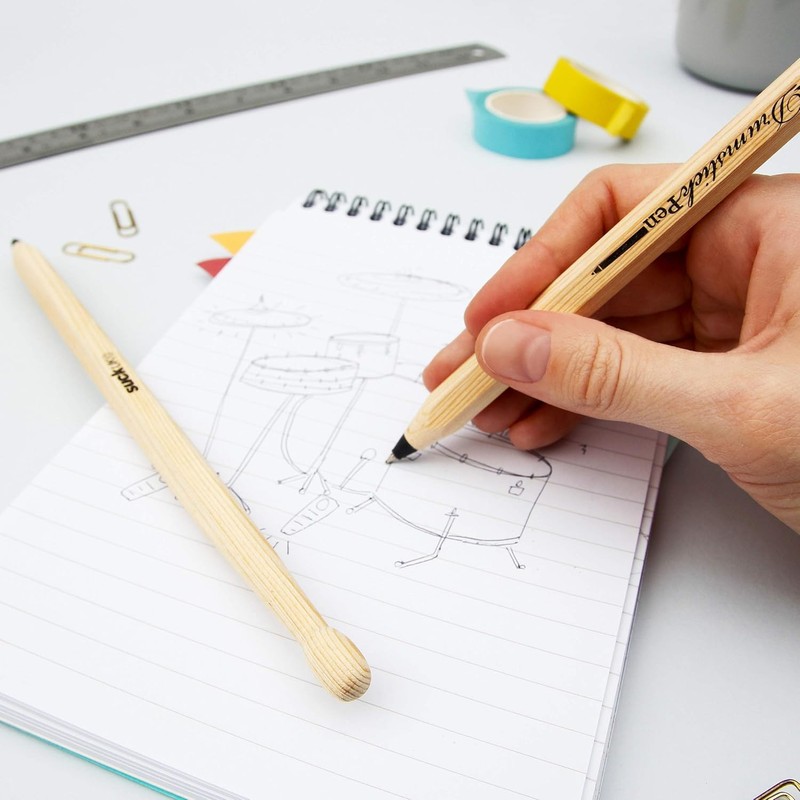 Suck UK | Drumsticks Ballpoint Pens | Set of Black