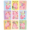 Aowplc 32 Sheets Axolotl Make-a-Face Stickers Mix 'n Match Crafts