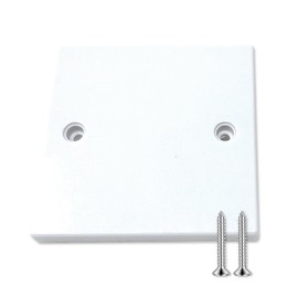 Socket Blanking Plate,Light Switch Blanking Plate with Screws,Standard White Plastic Blank Socket Cover Plate,Universal Fit Blanking Platen White,for Covering Unused Socket Boxes(86mm x 86mm)