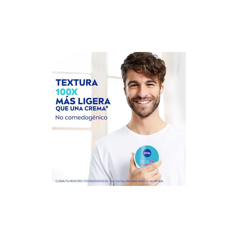 NIVEA Gel Facial Refrescante Hyaluron Gel 375ml, 7 en 1