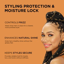 African Pride Black Castor Miracle Extra Hold Braid, Loc, Twist Gel - Extreme Hold Braiding Hair Gel, Edge Control & Tames Frizz, No Flake | Natural Ingredients, Coconut Oil | 8oz