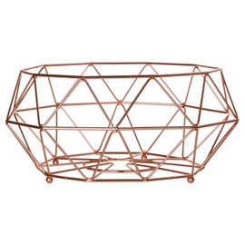 Premier Housewares Vertex Fruit Basket, 32 cm - Copper Plated