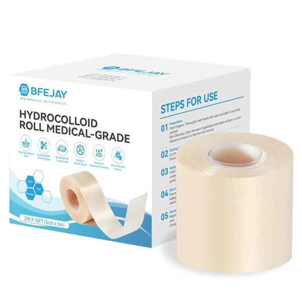 Hydrocolloid Bandages for Wound Care, Extra Large Medical-Grade Hydrocolloid Roll